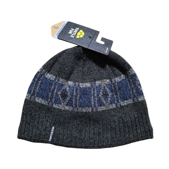 Turtle Fur Ocean Ragg Wool Flint BeanieNordic Gray Blue Adult OS Ski NWT - Picture 1 of 4